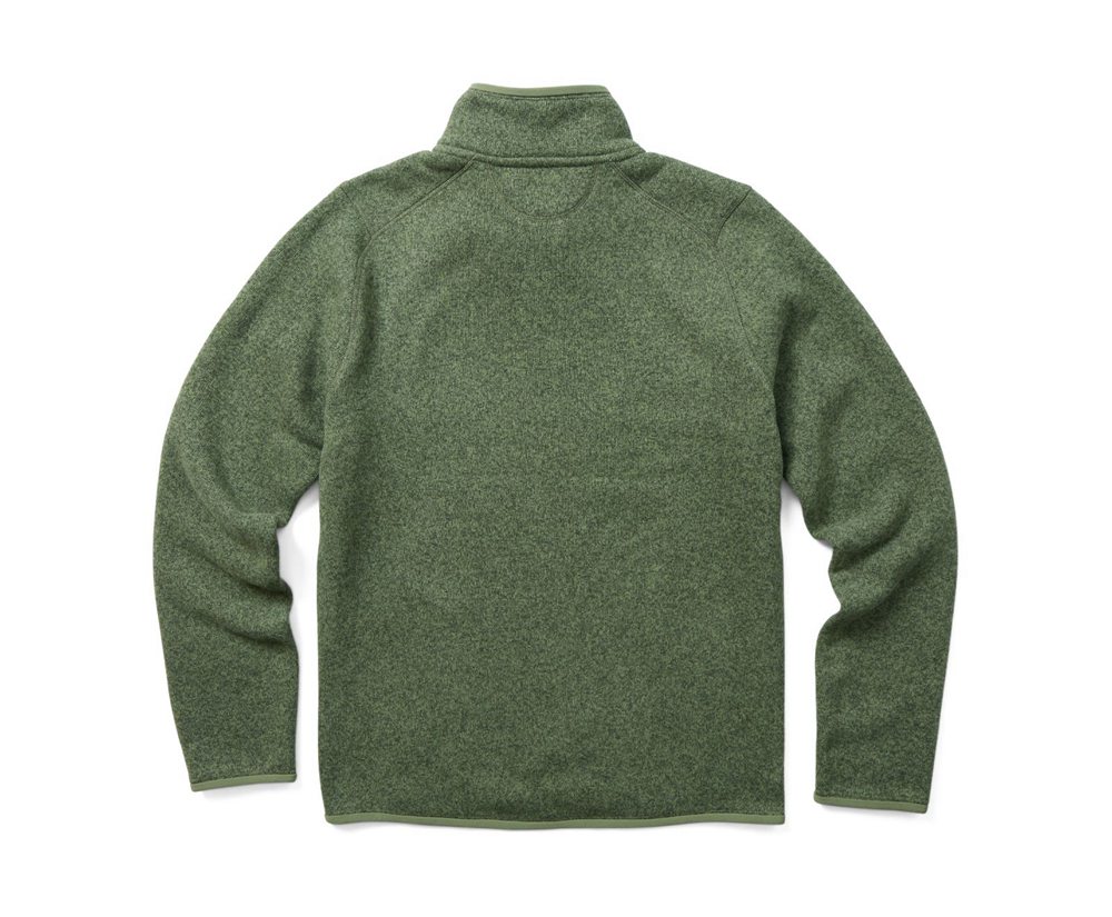 Pullover Merrell Męskie Oliwkowe - Sweater Weather 1/4 Zip - 956138-LCG